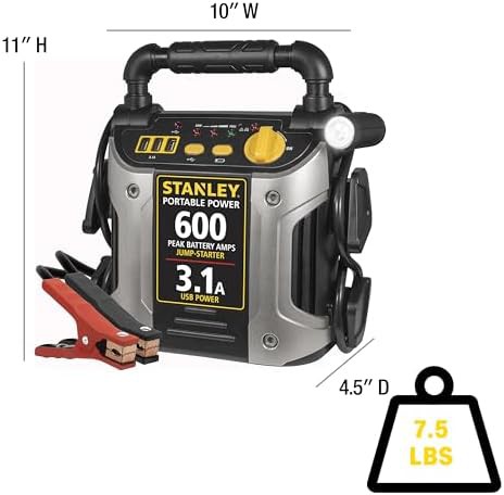 Stanley 600 amp starter with flashlight — photo 4