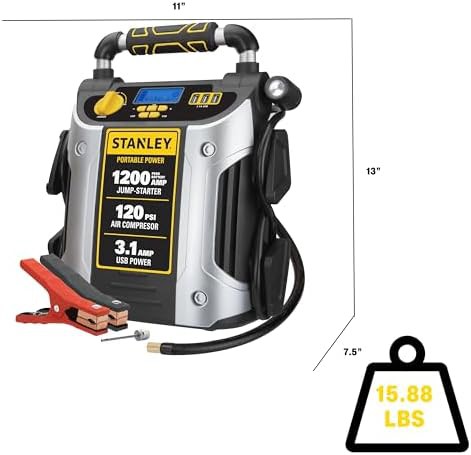 Portable 1200 Amp Jump Starter with Inflator — photo 5