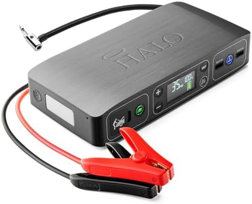 Gray portable jump box with air compressor
