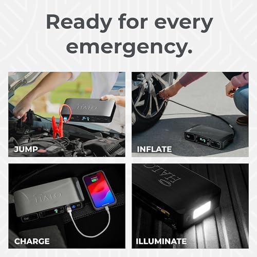 Gray portable jump box with air compressor — photo 4