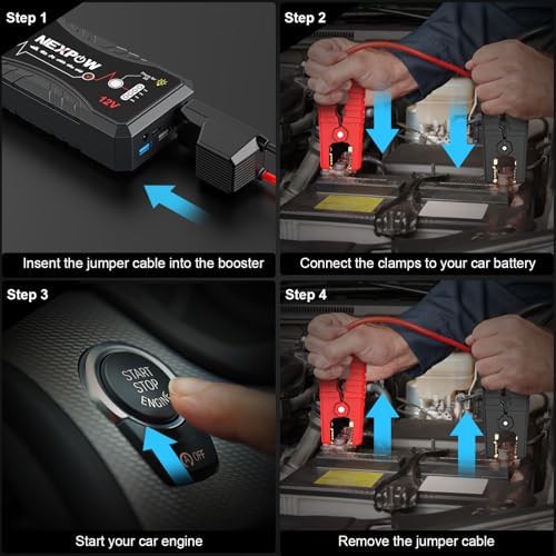NEXPOW 3000A upgraded car battery jump starter pack — photo 5