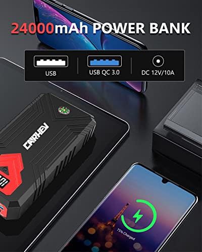 Quick charge portable battery jumper with flashlight — photo 5