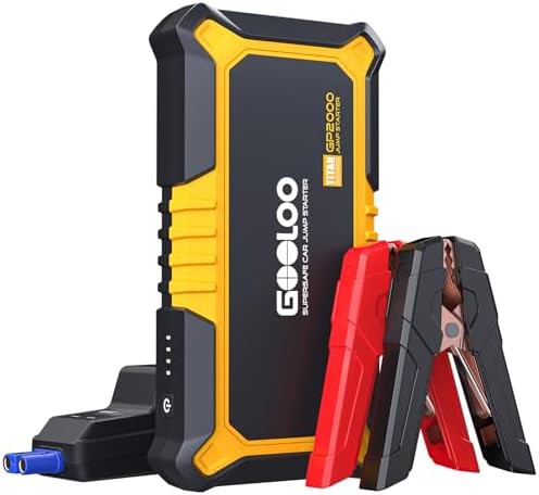 Portable 2000A Motorcycle Battery Jump Starter