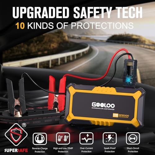 Portable 2000A Motorcycle Battery Jump Starter — photo 4