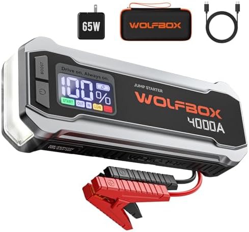 Portable 4000A Booster Pack with Quick Charger
