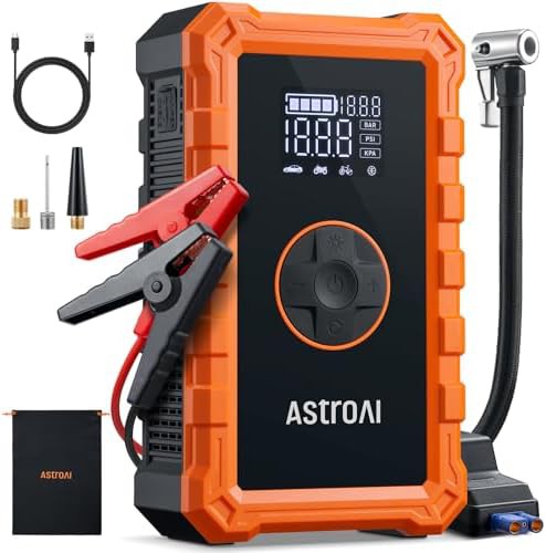 Jump Starter with Integrated Air Compressor Unit