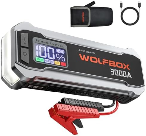 Portable 3000A Battery Booster with Fast Charging