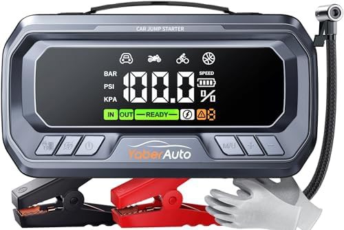 Fast Charging Jump Starter with Air Compressor