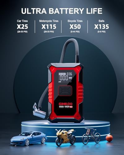 Portable Jump Starter with Integrated Air Compressor — photo 5