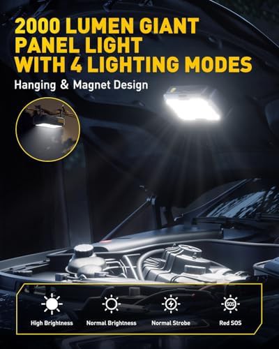 Jump starter with 2000LM LED work panel — photo 3