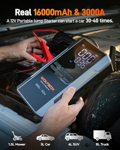 Compact 3000A Jump Starter and Tire Inflator — photo 3