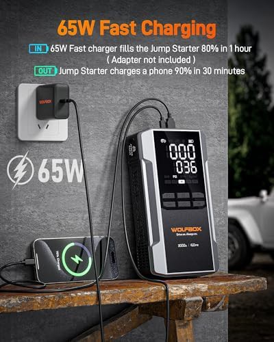 Compact 3000A Jump Starter and Tire Inflator — photo 5