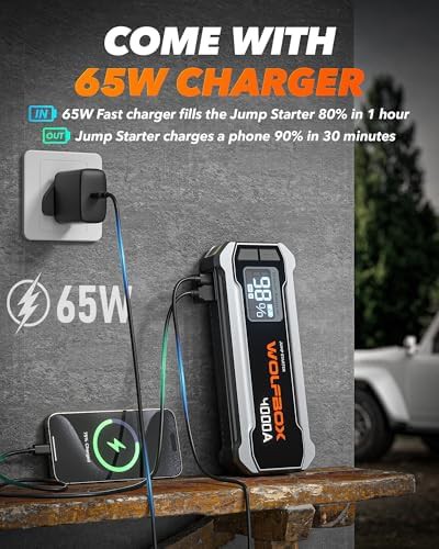 Powerful Jump Starter with Cordless Air Duster — photo 4