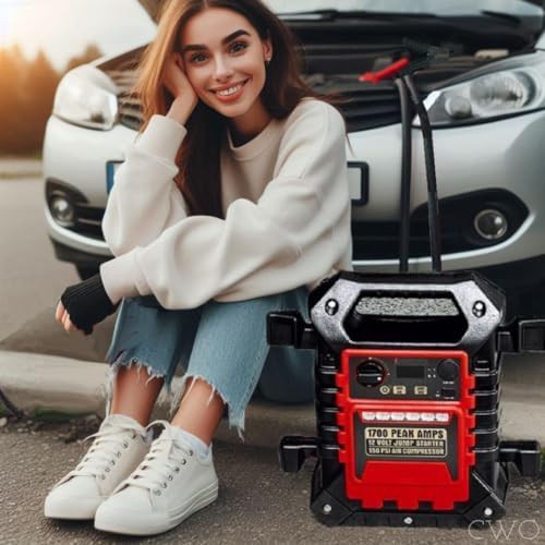 Portable 1700 amp starter with compressor — photo 3