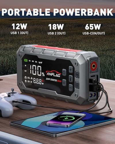ANFLAG 8000A jump starter with PD65W — photo 5