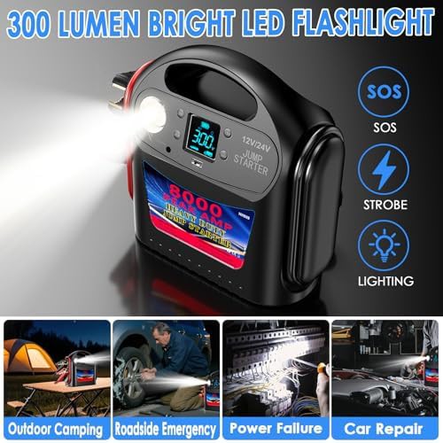 Heavy duty 12V and 24V truck jump starter — photo 4