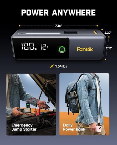 Potent T10 portable jump starter for gas and diesel — photo 3