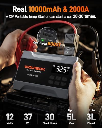 Lightweight 2000A Jump Box with Air Compressor — photo 3