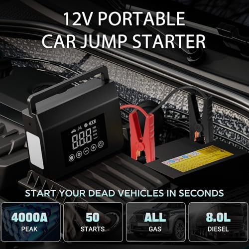 Portable 4000A truck jump starter — photo 3