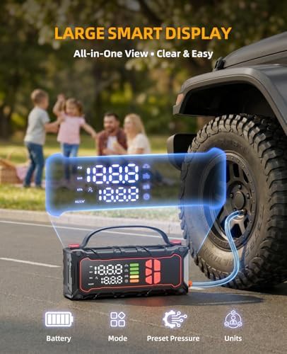 Compact Jump Starter with 160PSI Tire Inflator — photo 5