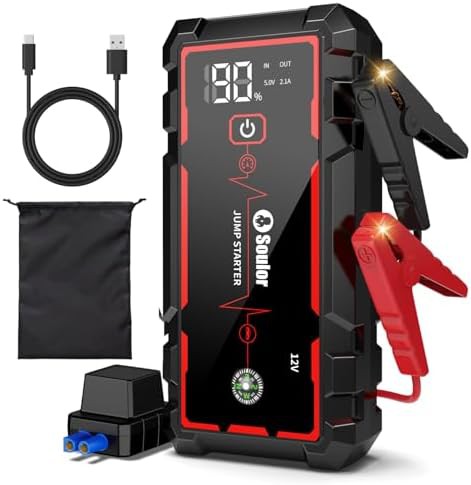 High capacity 5000A portable battery booster