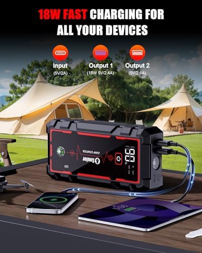 High capacity 5000A portable battery booster — photo 4