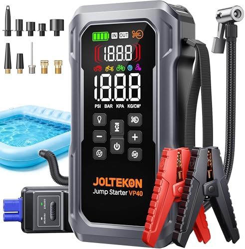 Heavy duty 6000A jump starter with air blower