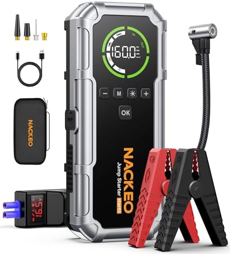 Motorcycle compatible jump starter and compressor