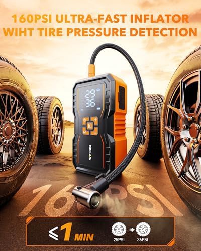 Jump starter with auto shutoff inflator — photo 3