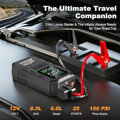 Ten-in-One 8000A Jump Starter with Compressor — photo 3