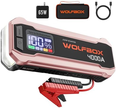 Rose Gold 4000A Portable Jump Starter
