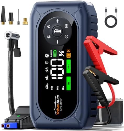 Portable Tire Inflator and Jump Starter 5000A