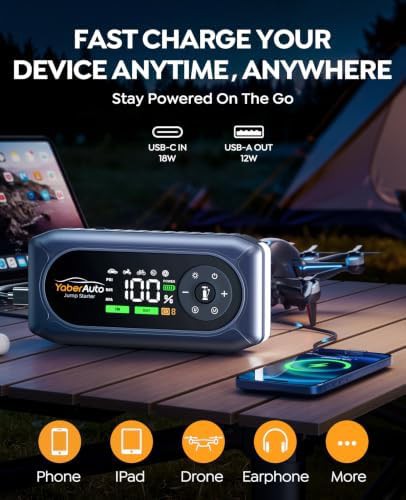 Portable Tire Inflator and Jump Starter 5000A — photo 4
