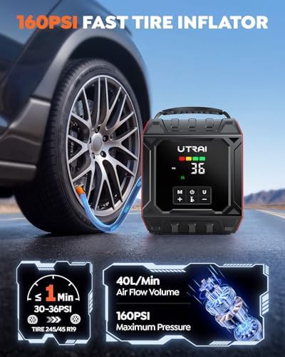 UTRAI 8000A jump starter with compressor — photo 3