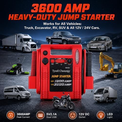 Heavy duty dual voltage jump starter — photo 3