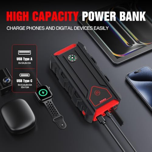 8000mAh 12V emergency car jump starter — photo 4